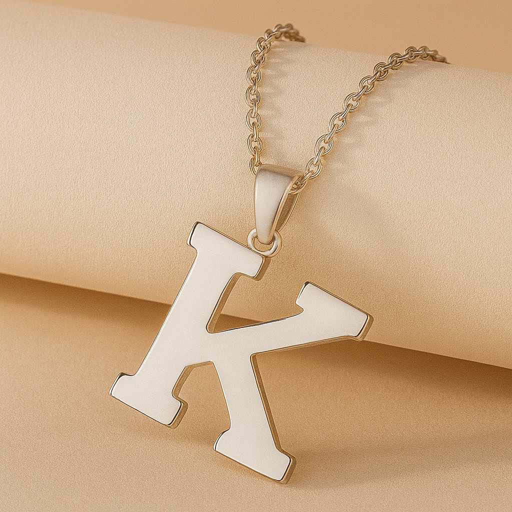 Initial Alphabet Pendant Necklace