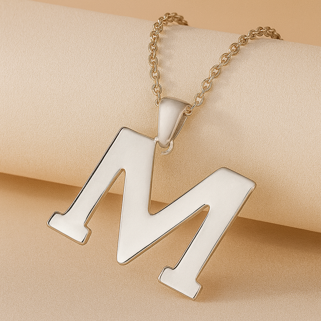 Initial Alphabet Pendant Necklace