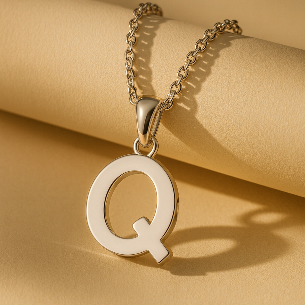 Initial Alphabet Pendant Necklace