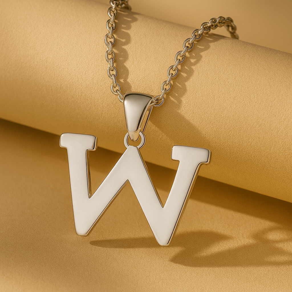 Initial Alphabet Pendant Necklace