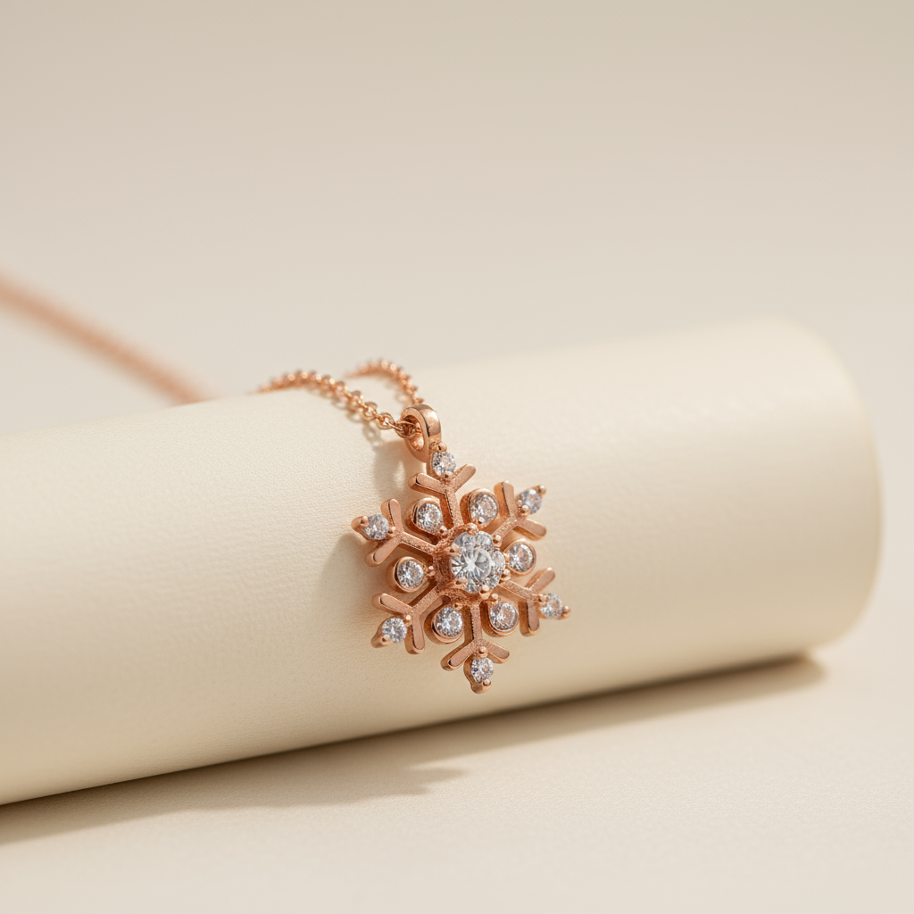 Accent Snowflake Pendant Necklace
