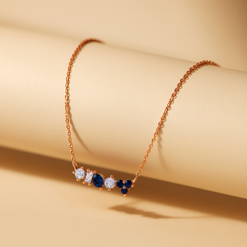 Blue Sapphire Gemstone Pendant Necklace