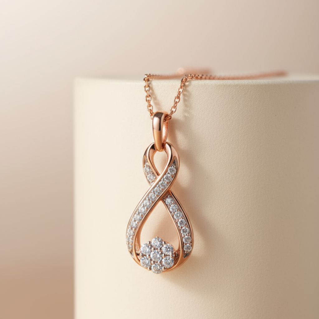 Round Shape Infinity Pendant Necklace