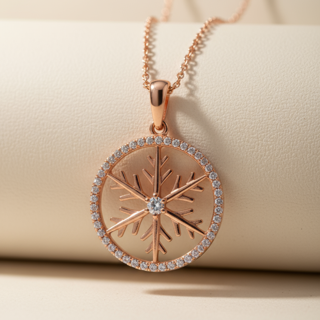 Branch Snowflake Pendant Necklace