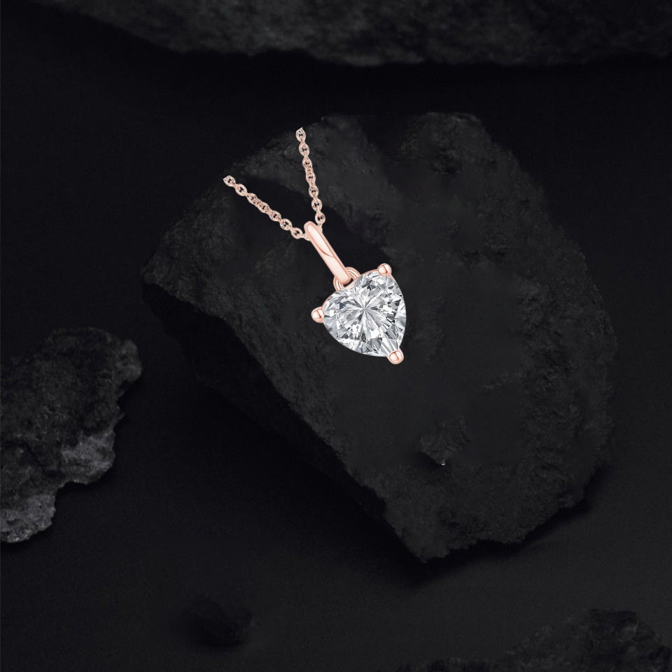Heart Stone Pendant Necklace