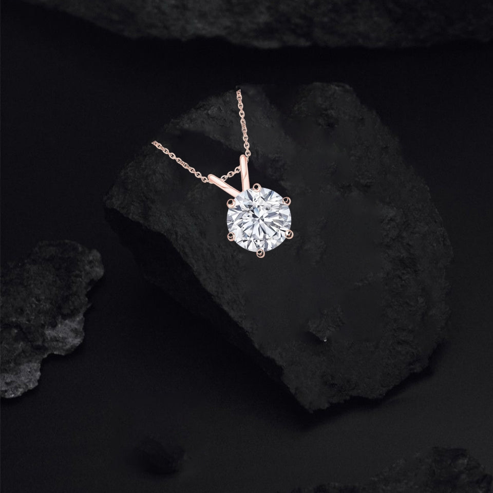 Prong Solitaire Pendant Necklace