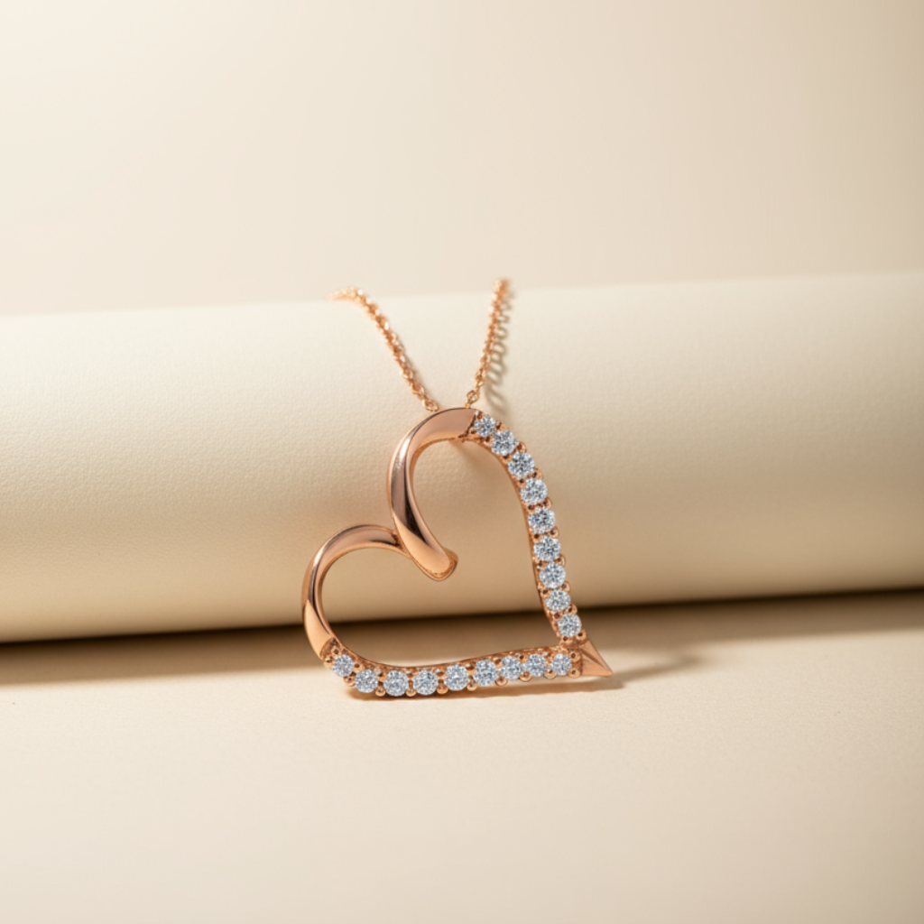 Twirl Heart Pendant Necklace