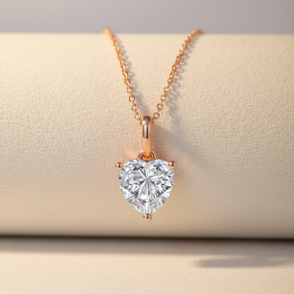 Heart Stone Pendant Necklace