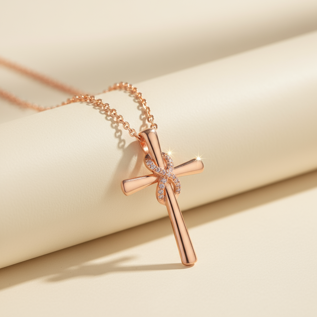 Infinity Cross Pendant Necklace