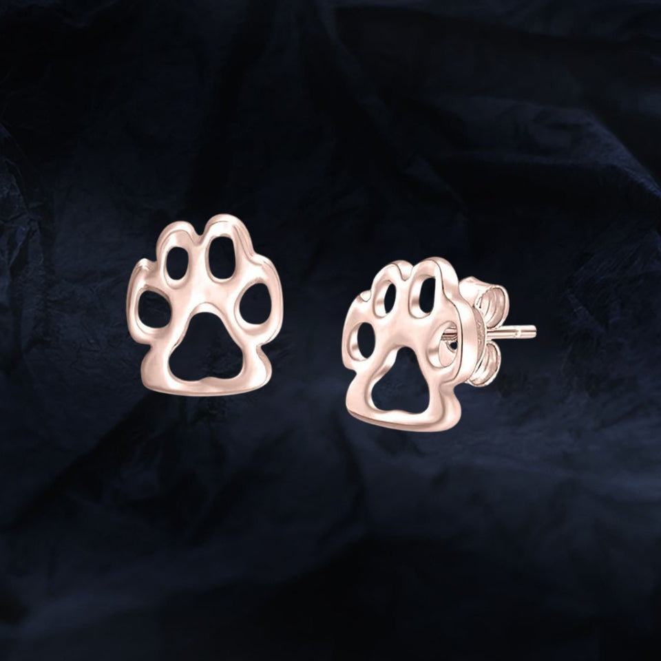Paw Print Firction Back Stud