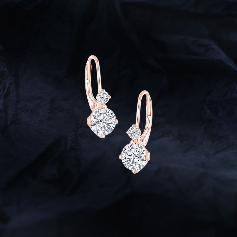 Moissanite Hypoallergenic Hoop Earrings