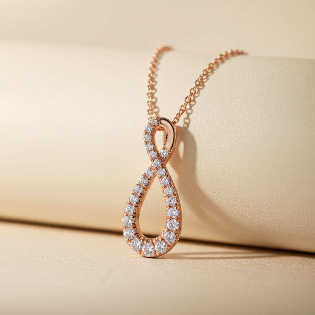 Round Infinity Pendant Necklace