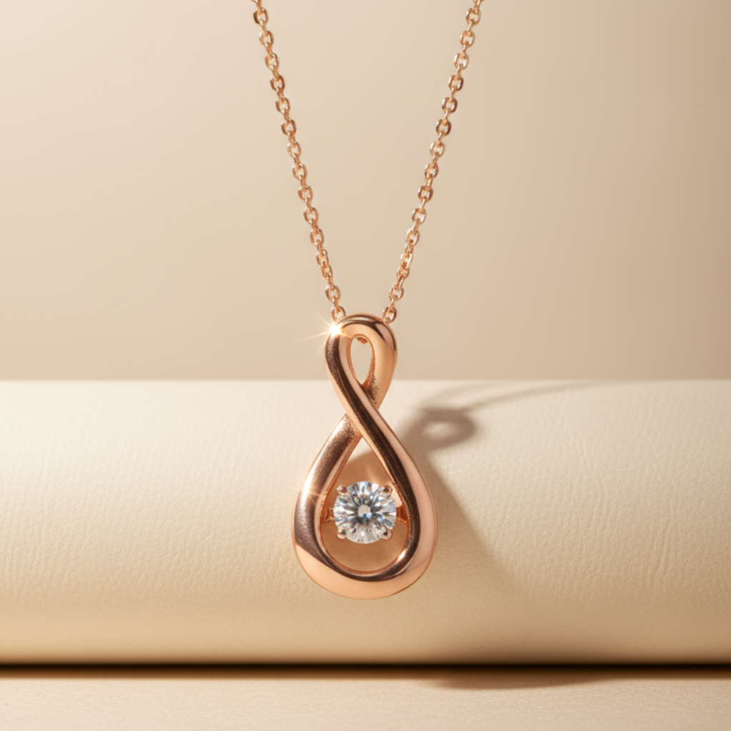 Solid Infinity Pendant Necklace