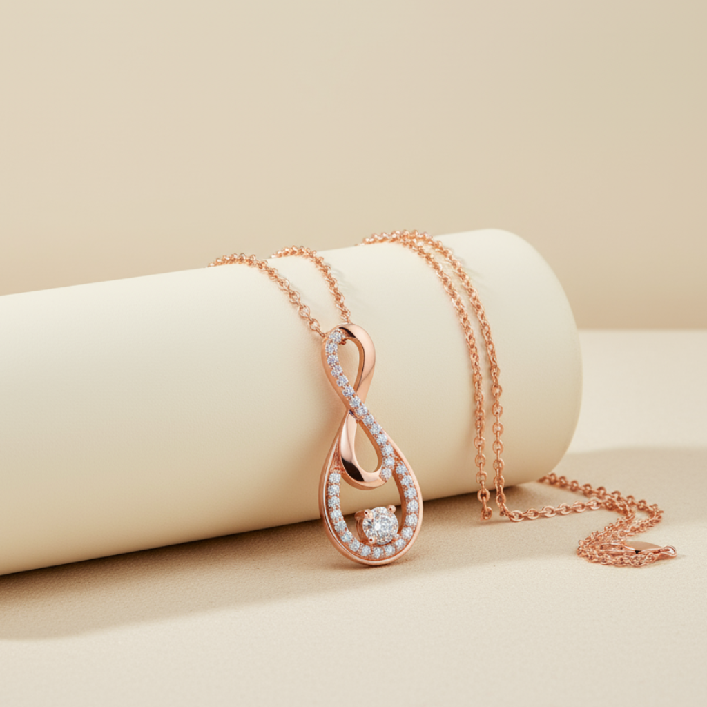 Double Infinity Pendant Necklace