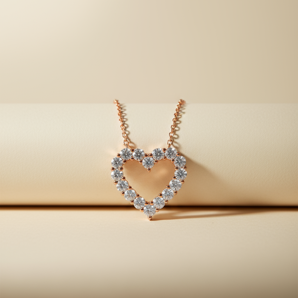 Heart Outline Pendant Necklace