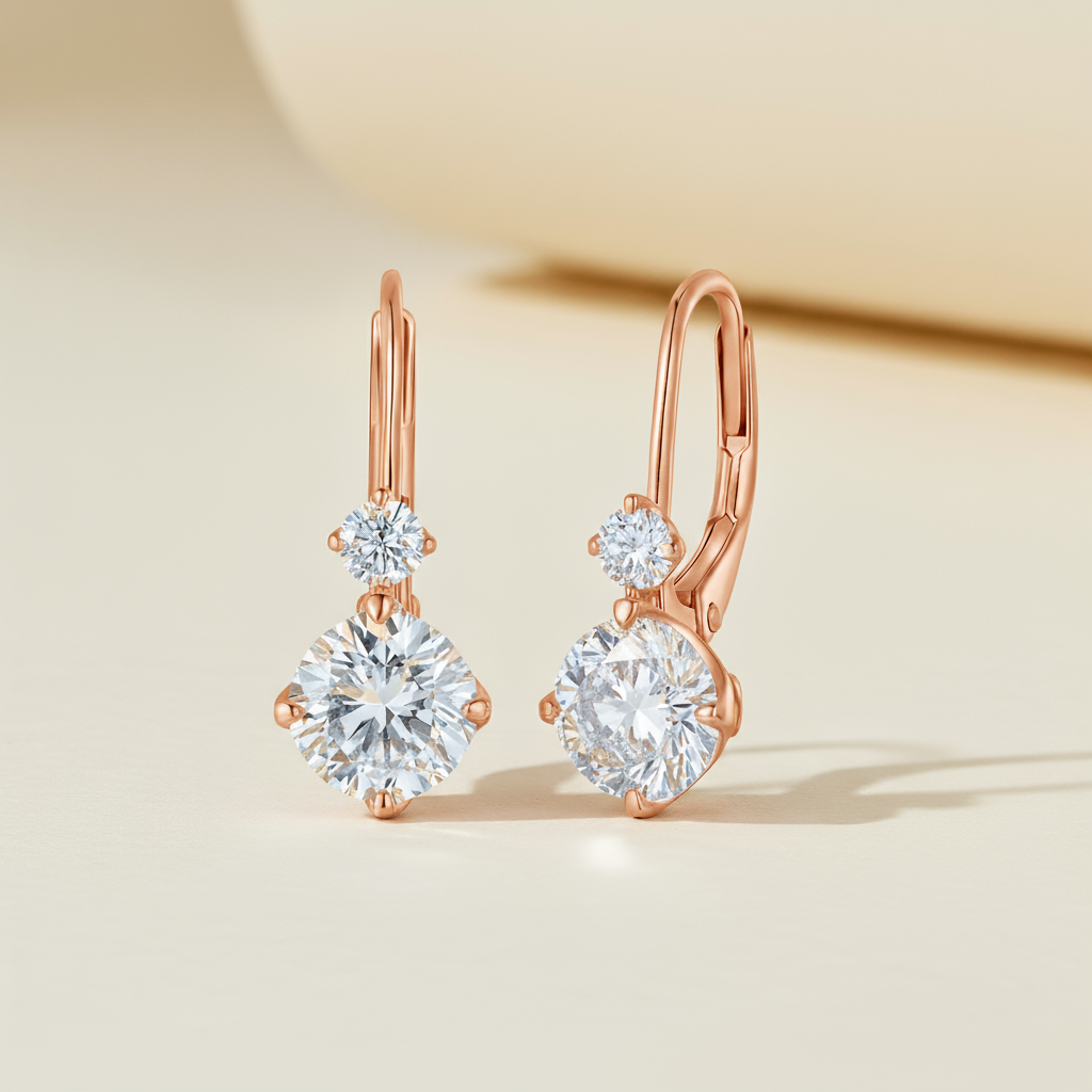 Hypoallergenic Moissanite Diamond Hoop Earrings