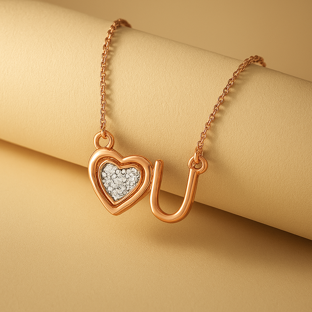 Love You Heart Pendant Necklace