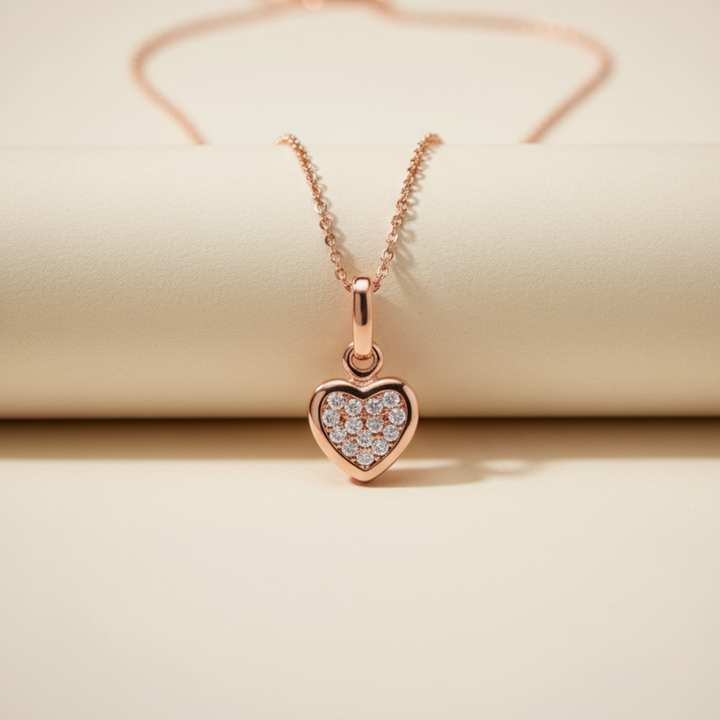 Cluster Heart Pendant Necklace