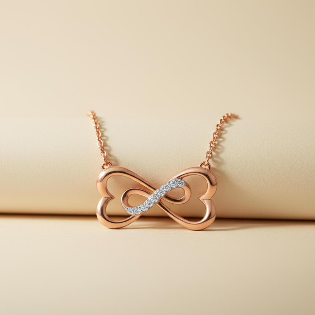 Heart-Shaped Infinity Pendant Necklace