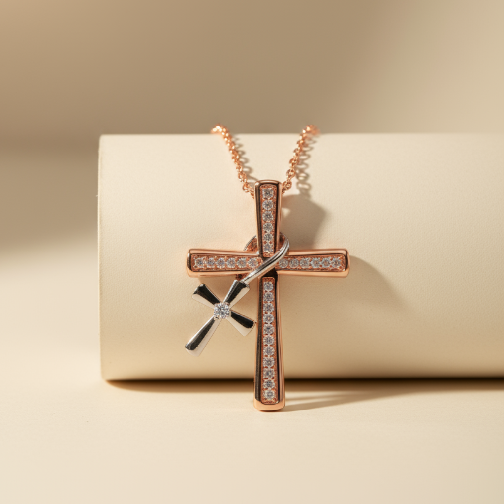 Dangling Cross Pendant Necklace