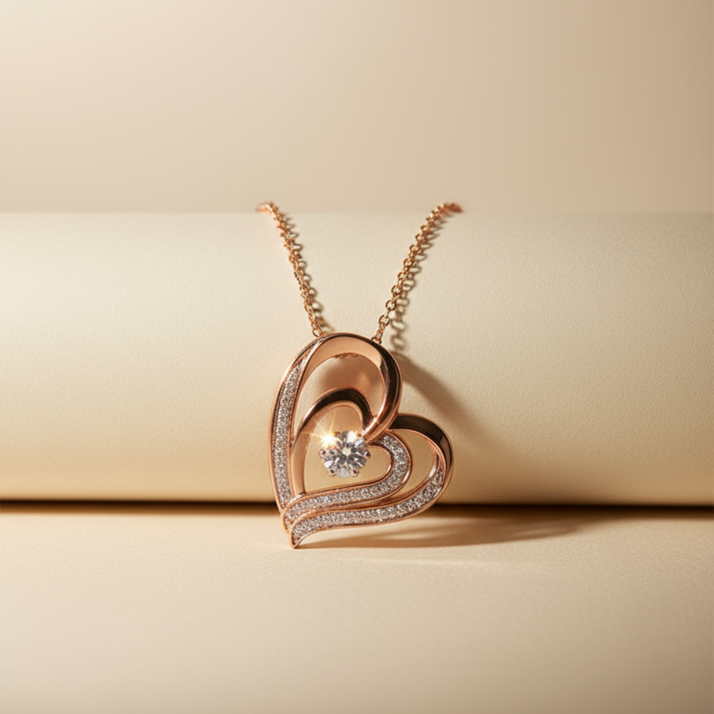 Heart in Heart Pendant Necklace