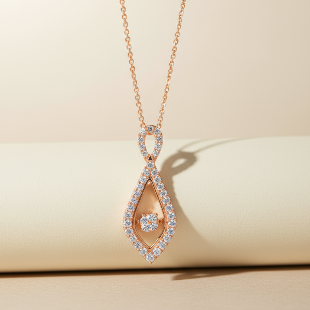 Infinity Teardrop Pendant Necklace