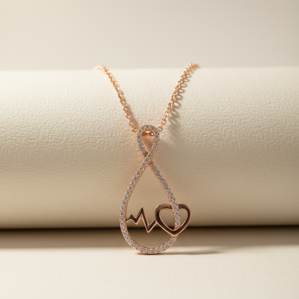 Heartbeat Infinity Pendant Necklace