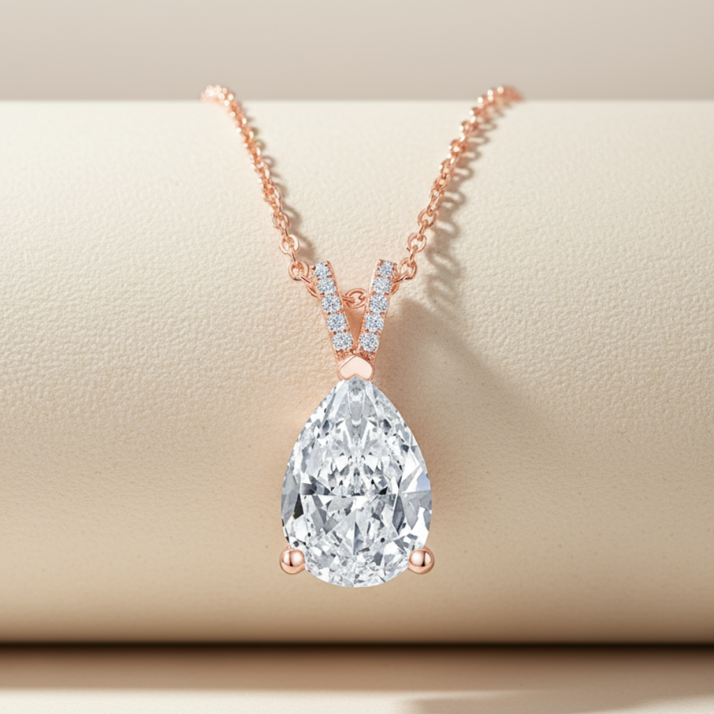 Pear Teardrop Pendant Necklace