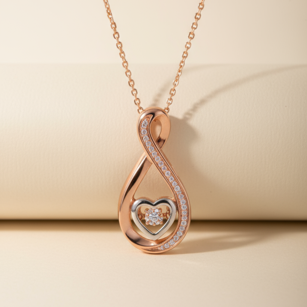 Heart Infinity Pendant Necklace