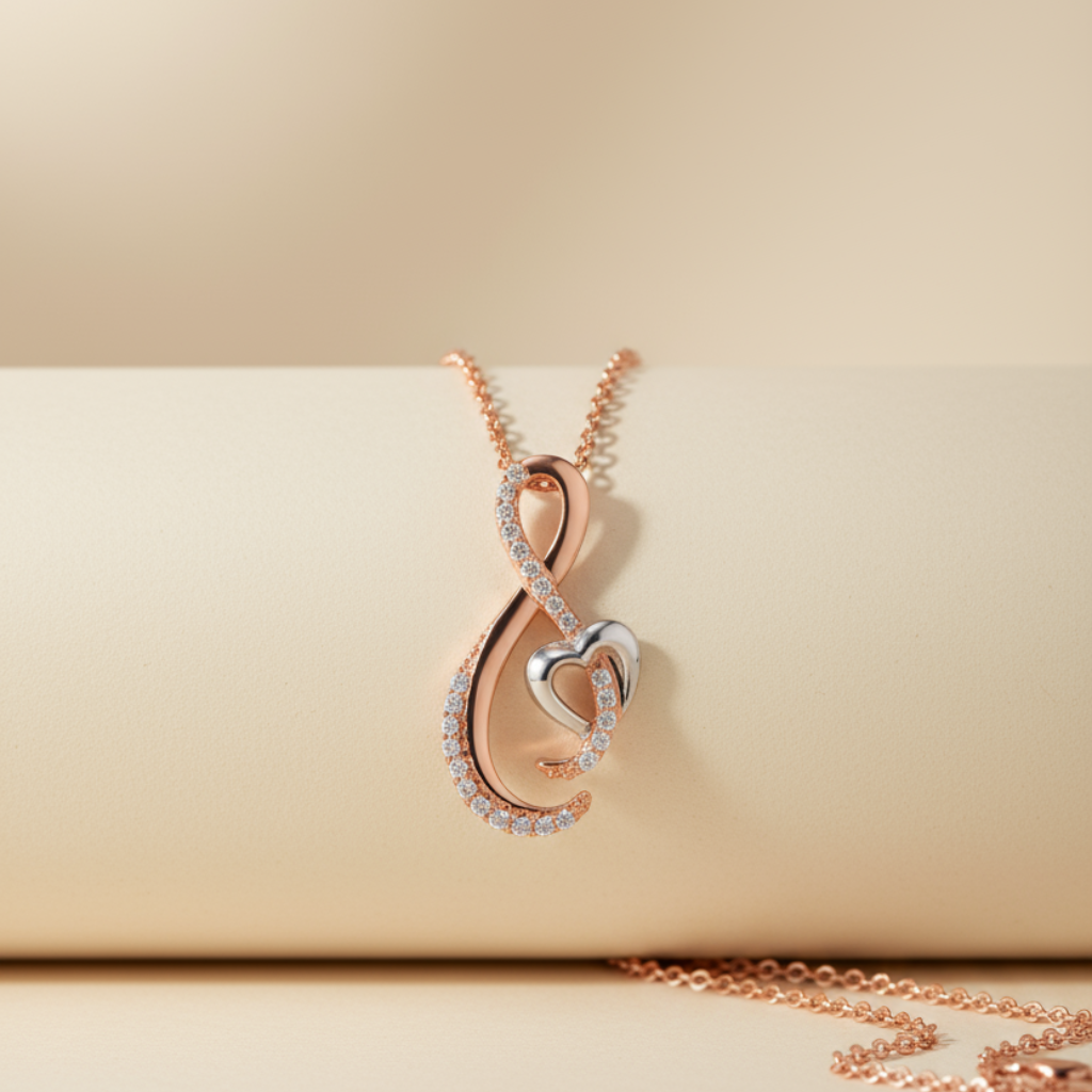 Infinity Heart Pendant Necklace