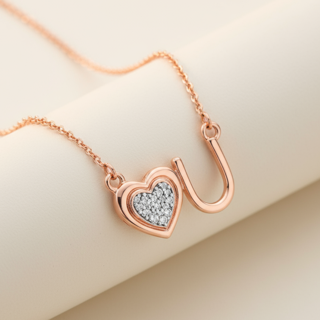 Love You Heart Pendant Necklace