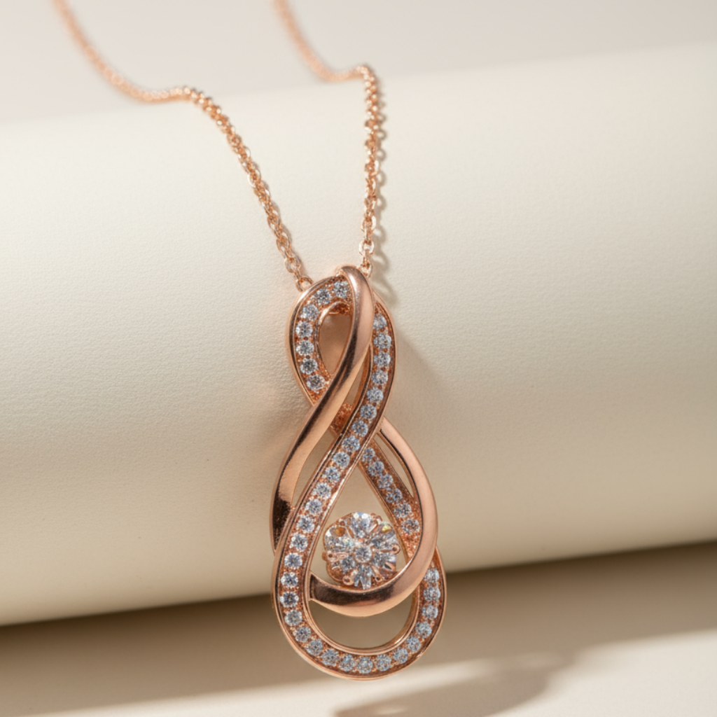 Intertwining Infinity Pendant Necklace
