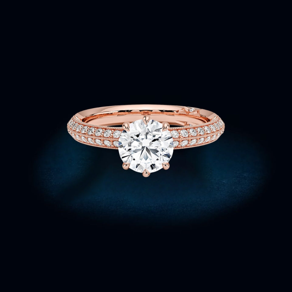 Moissanite Six Prong Ring