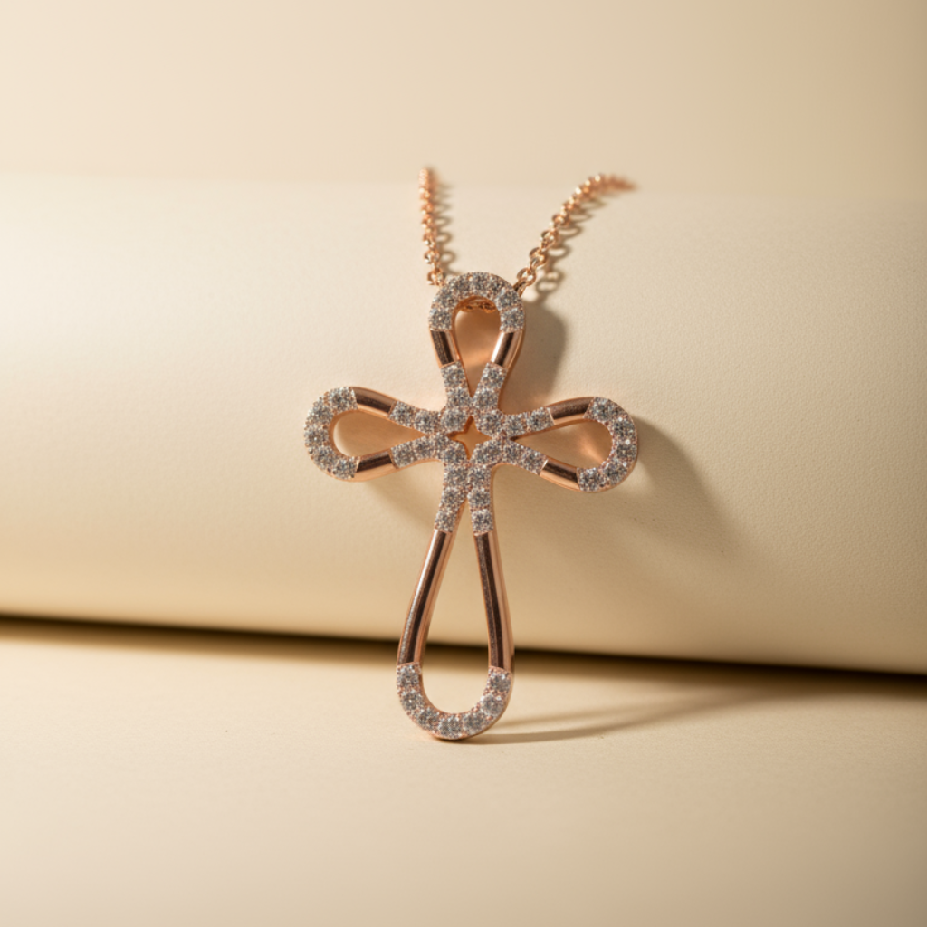 Religious Loop Cross Pendant Necklace