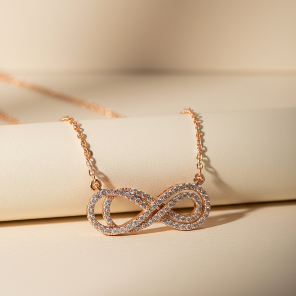 Layered Infinity Pendant Necklace