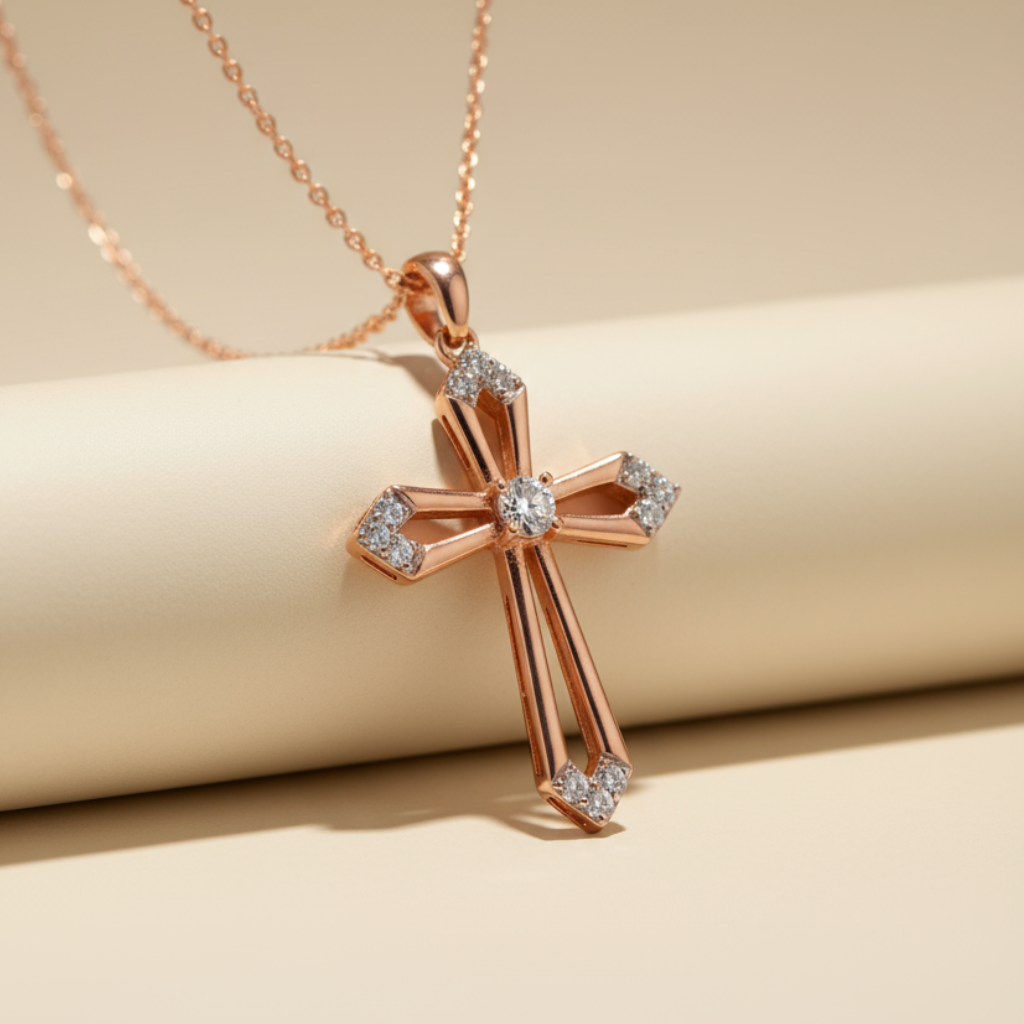 Open Cross Pendant Necklace