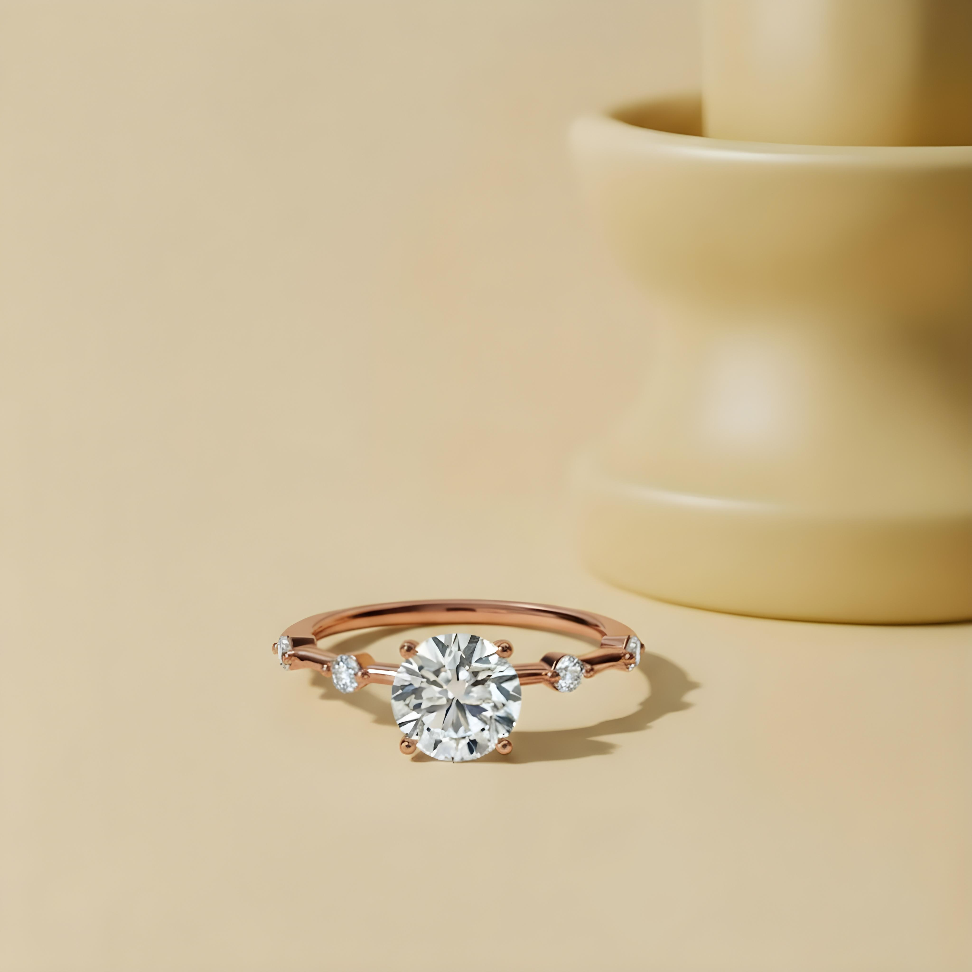 Moissanite Five Stone Ring