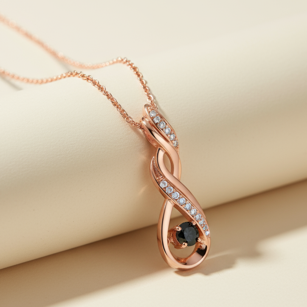 Swirl Infinity Pendant Necklace