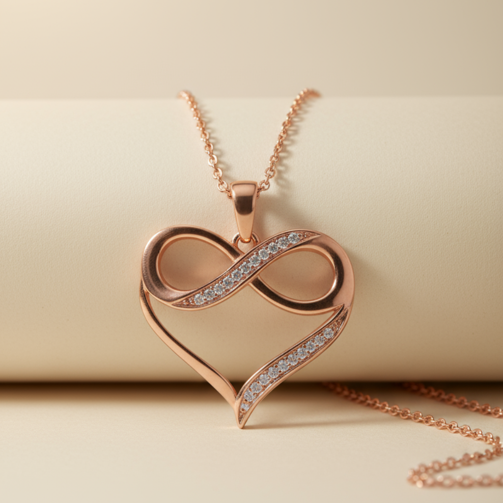 Danity Heart Infinity Pendant Necklace