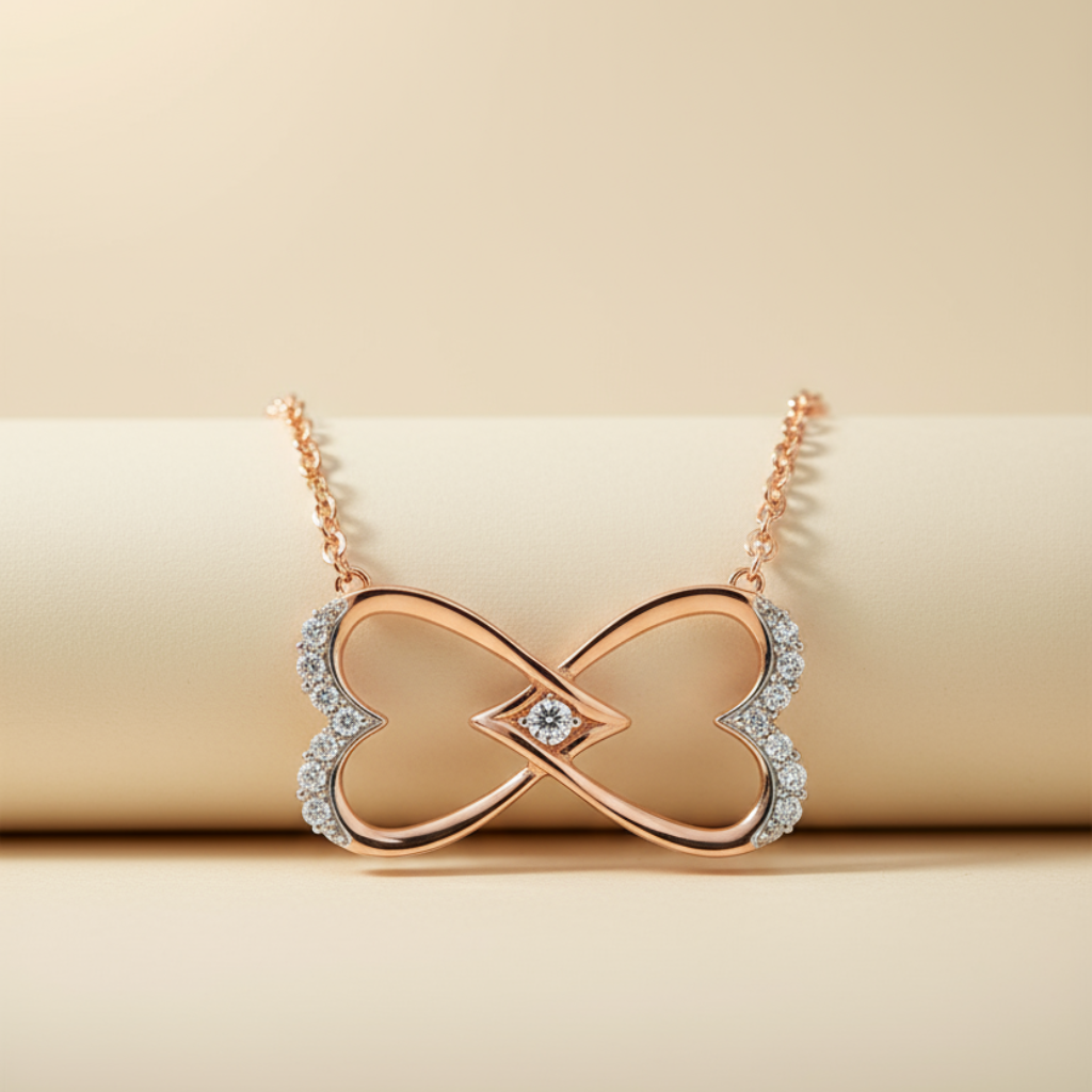 Interlocking Infinity Pendant Necklace