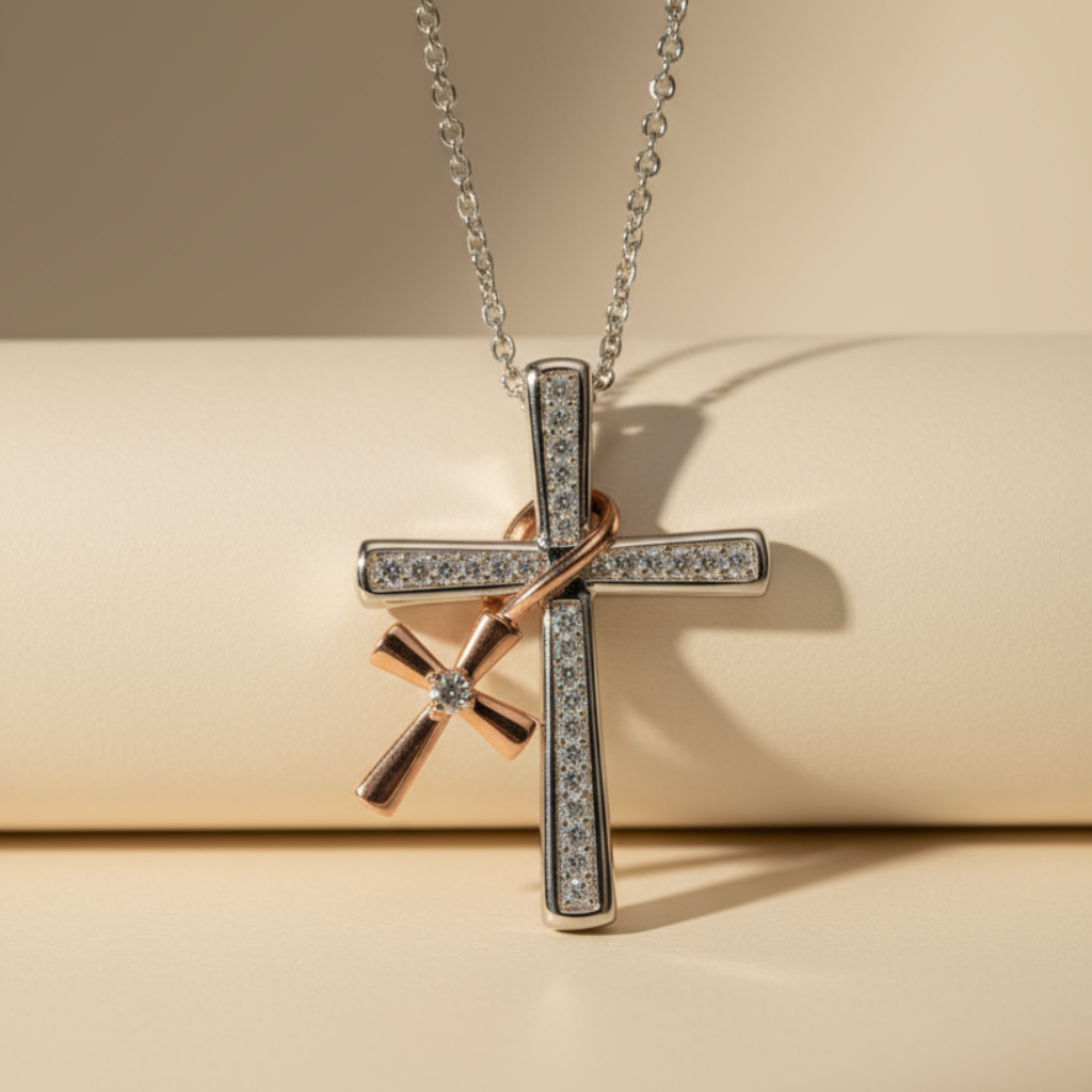 Dangling Cross Pendant Necklace