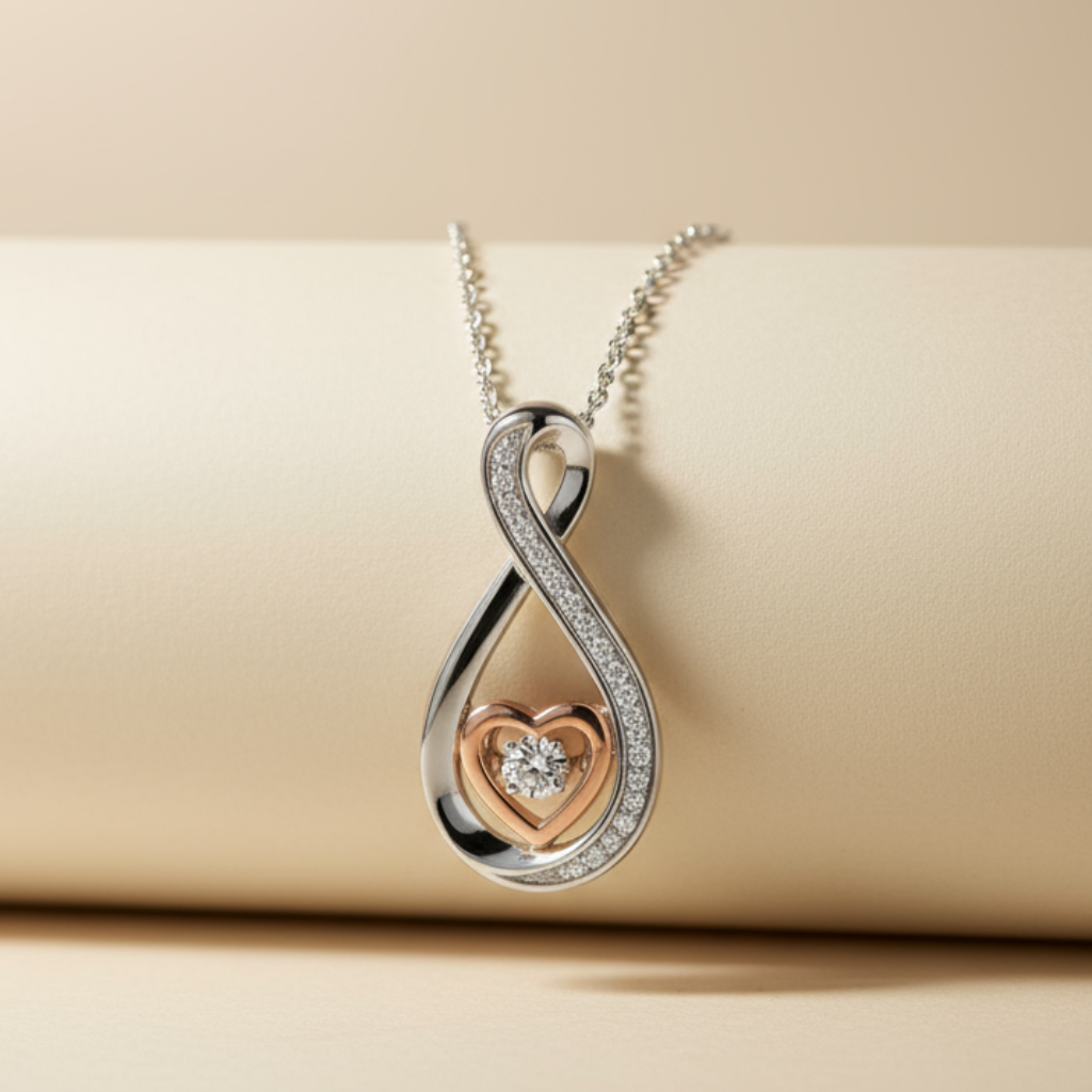 Heart Infinity Pendant Necklace