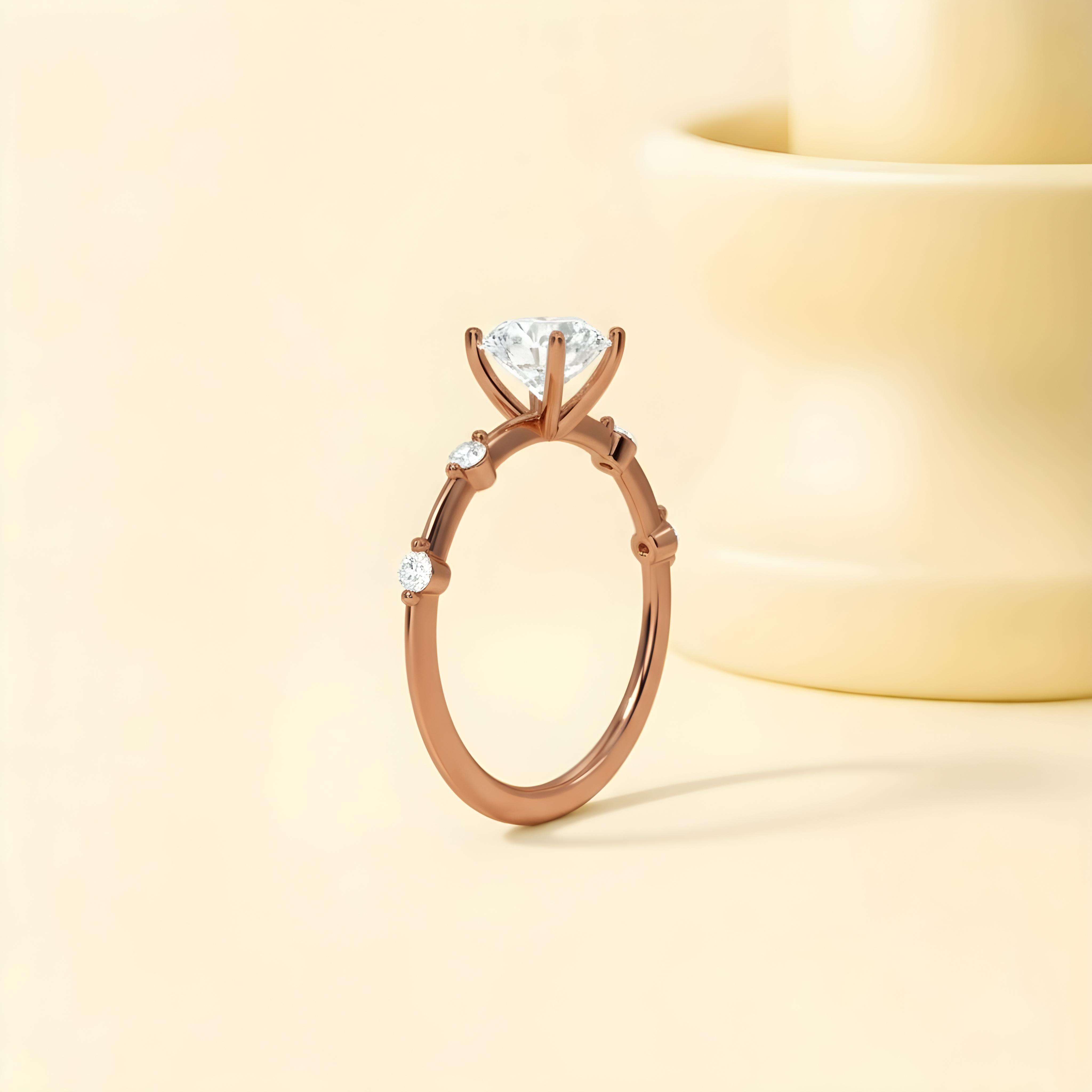 Moissanite Five Stone Ring