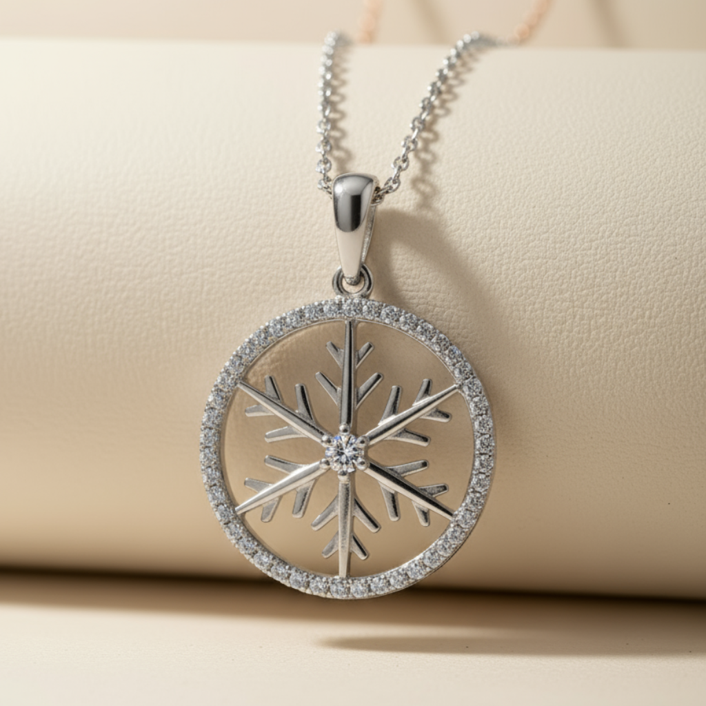 Branch Snowflake Pendant Necklace