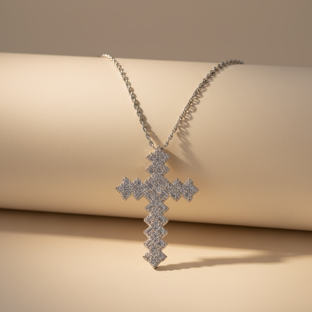 Chevron Cross Pendant Necklace