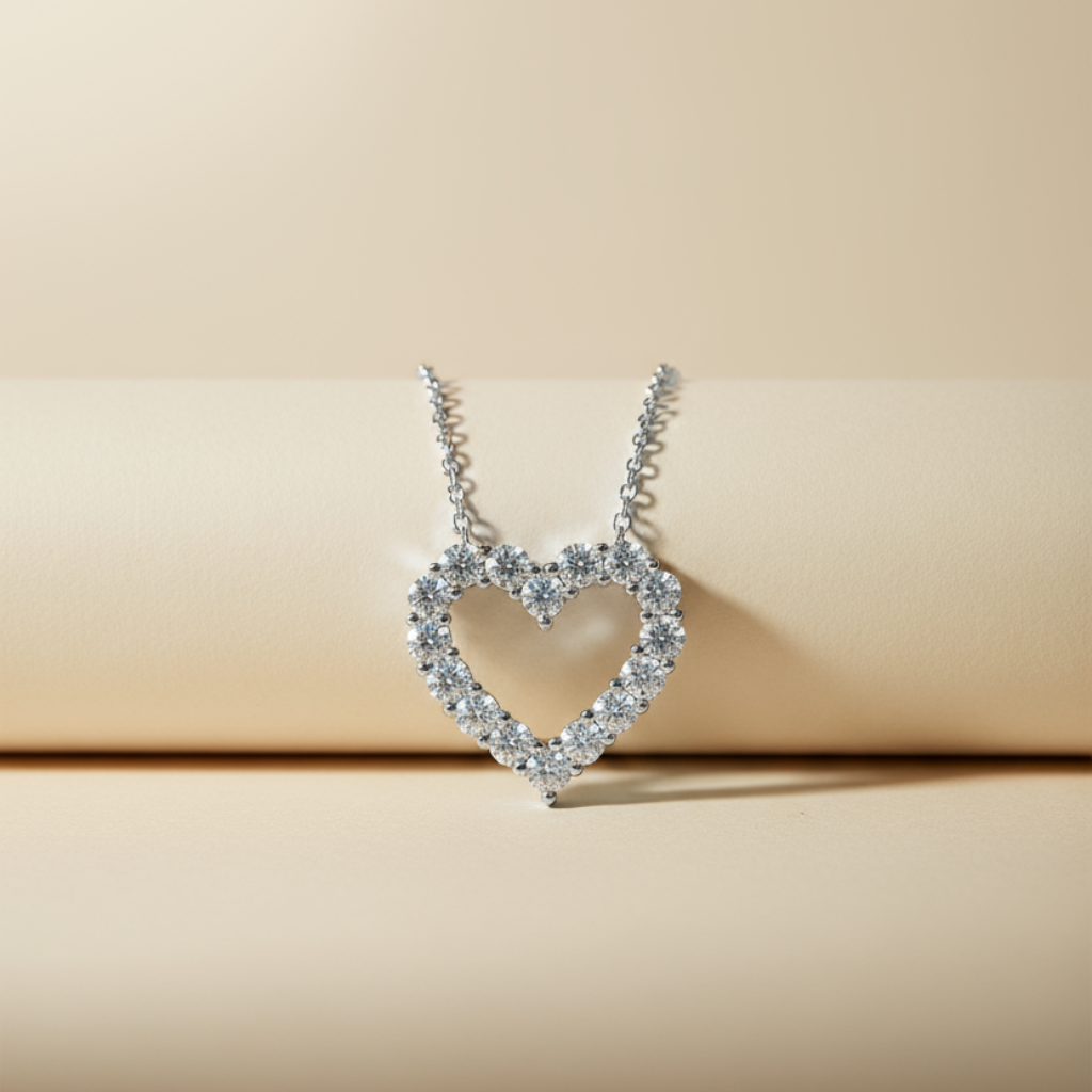Heart Outline Pendant Necklace
