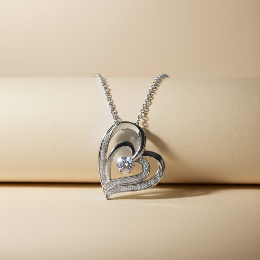 Heart in Heart Pendant Necklace