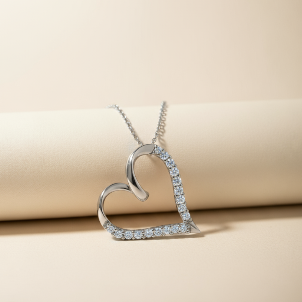 Twirl Heart Pendant Necklace