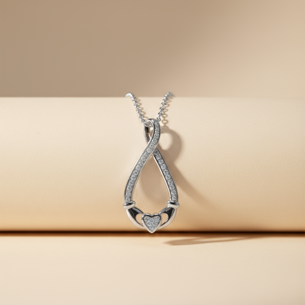 Claddagh Infinity Pendant Necklace