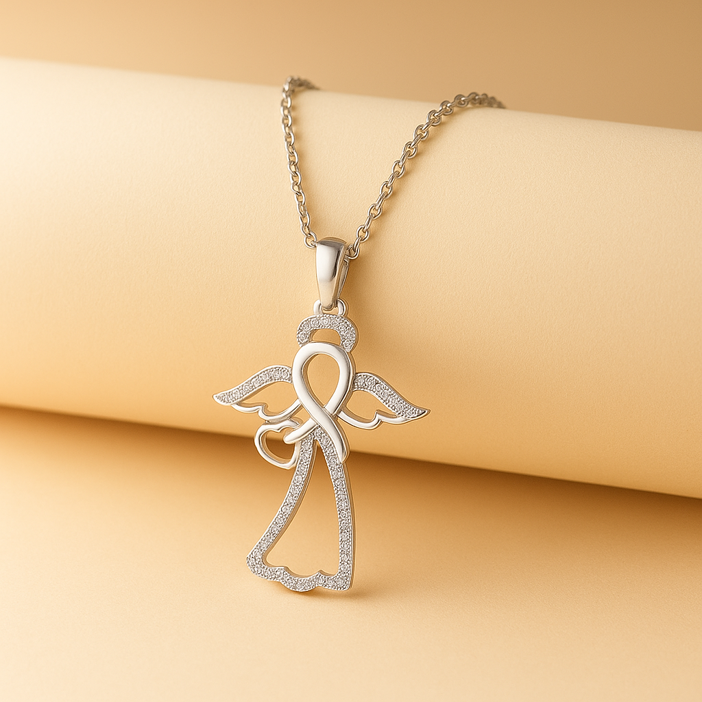 Infinity Angel Pendant Necklace